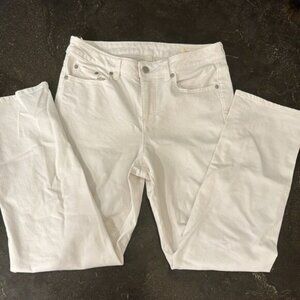 Vince Camuto Distressed Straight Leg White Jeans - Size 28